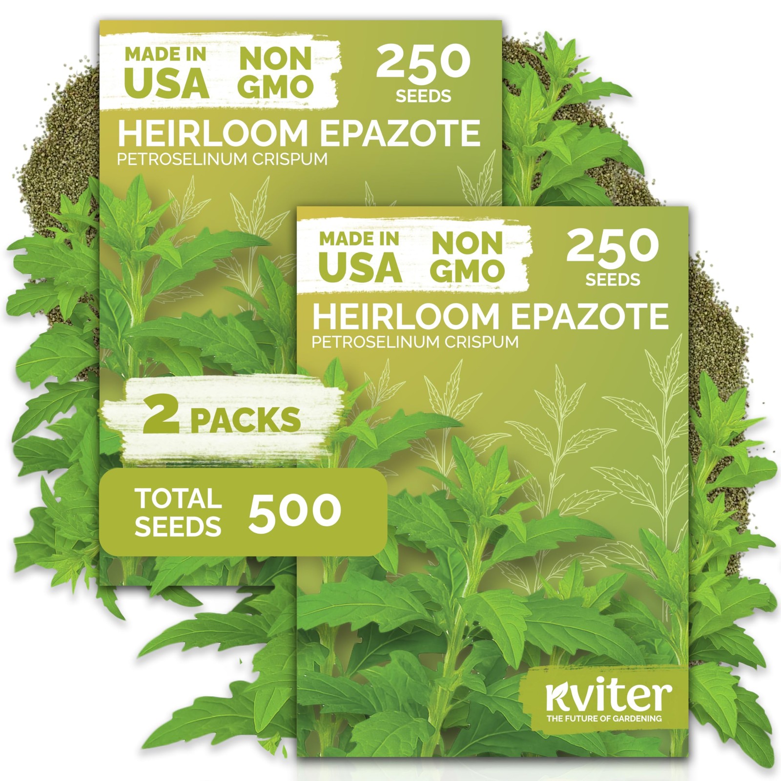 KVITER 500 Epazote Seeds (Chenopodium Ambrosioides), 2 Pack