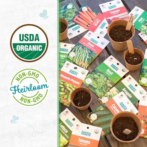 Heirloom Organic, Non-GMO & USA Grown Seeds, 30ct Herb, 30pk Heirloom Variety