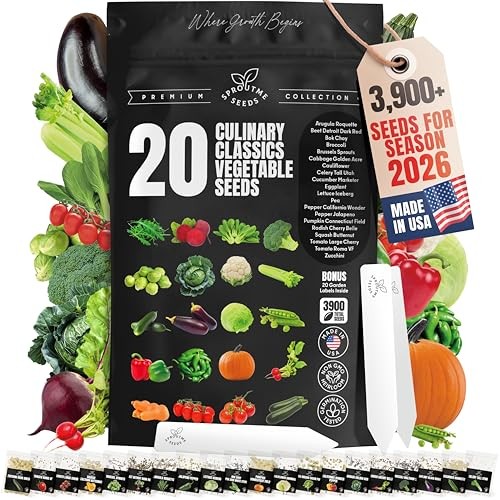 Vegetable Seeds Variety Pack – Tomato, Green, Red, Purple, Yellow, Multi