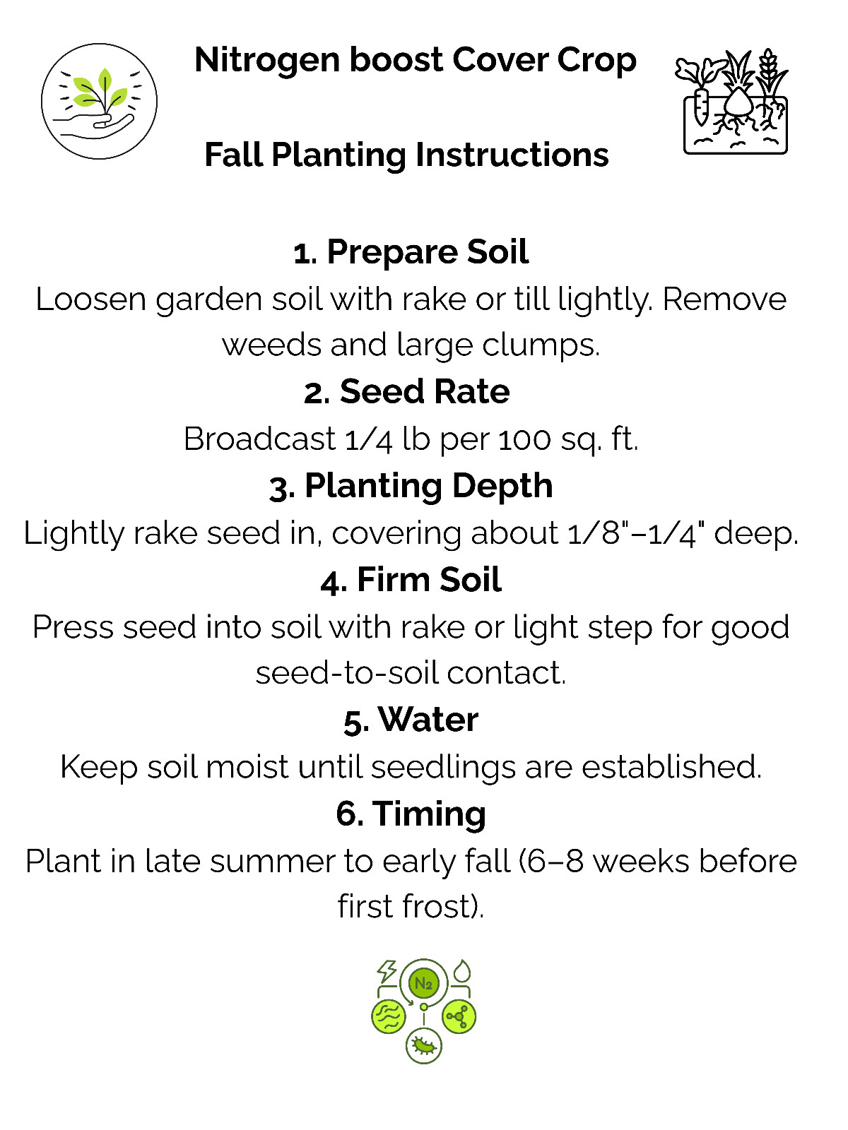 Best Garden Cover Crop Mix for Soil Health Nitrogen fixing Root Detox 4#
