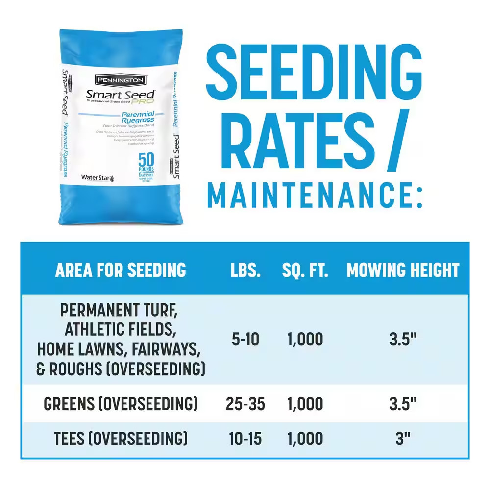50 Lbs. Smart Seed Professional Perennial Rye Blend Grass Seed