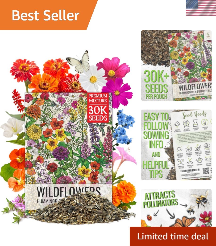 Eco-Friendly Wildflower Seeds – Attract Butterflies with 2 Oz Butterfly Mix