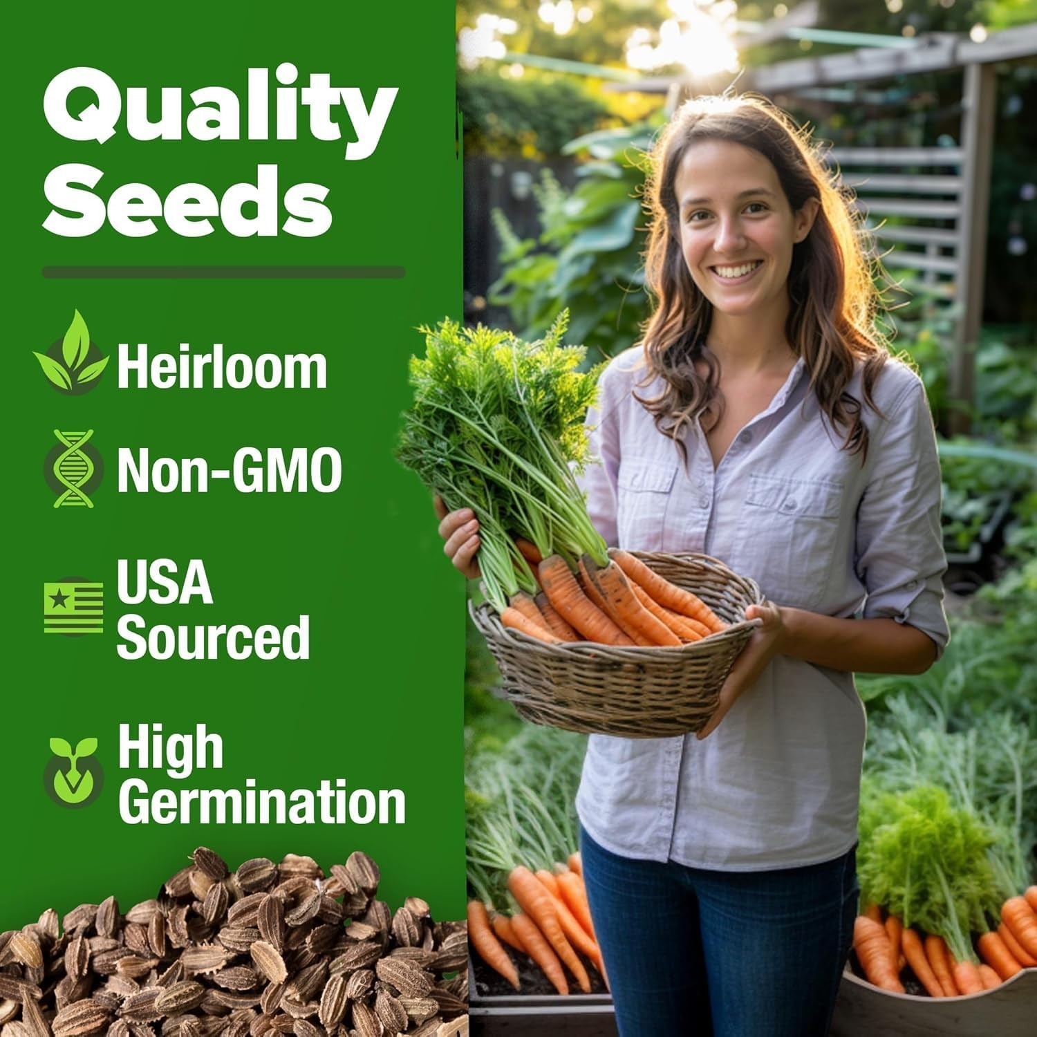 Tendersweet 3000+ Carrot Seeds | NON-GMO Carrot Seeds | Fresh Heirloom Seeds