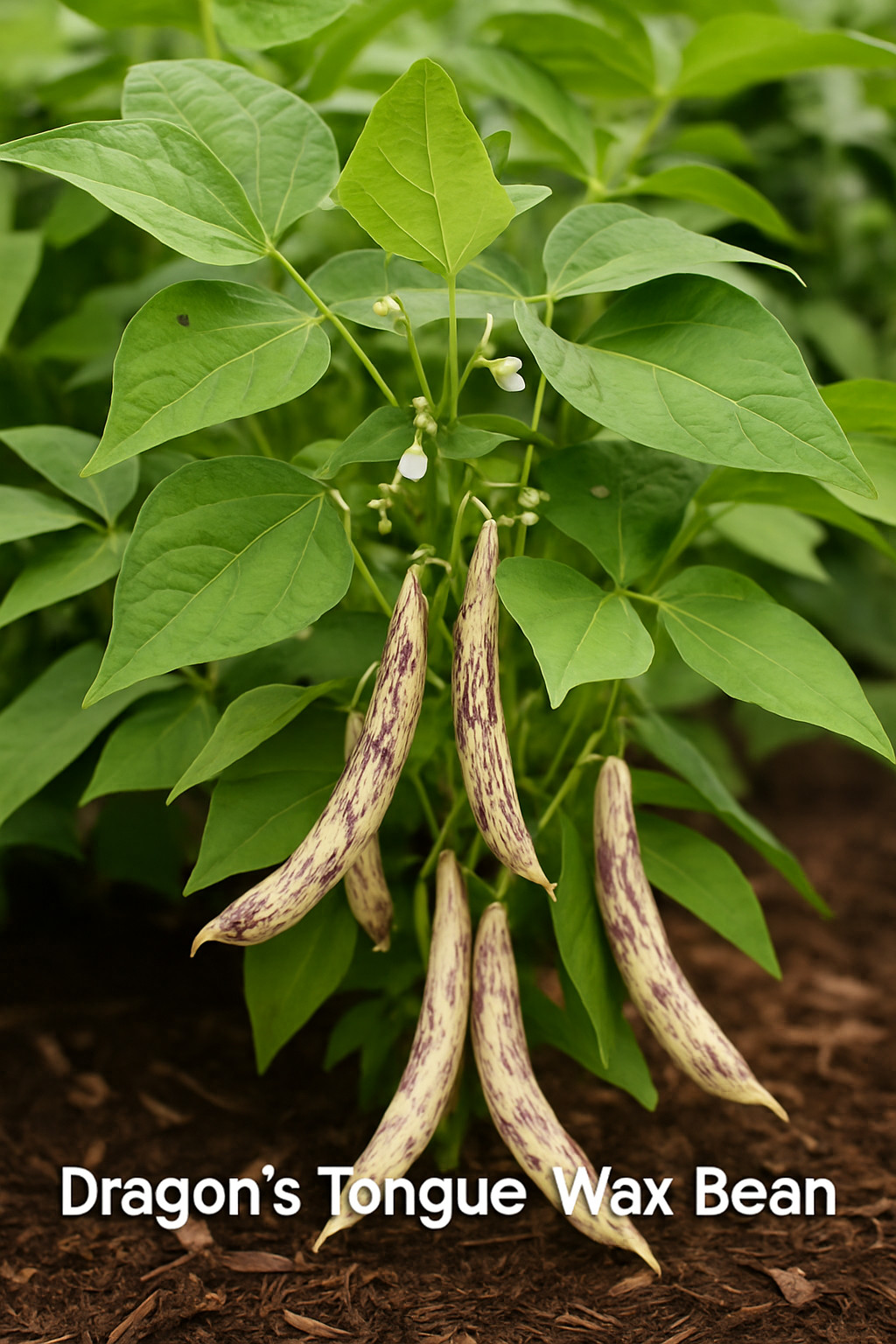 Dragon’s Tongue Wax Bean Seeds – Heirloom Non-GMO Bush Bean Variety 25 Seeds