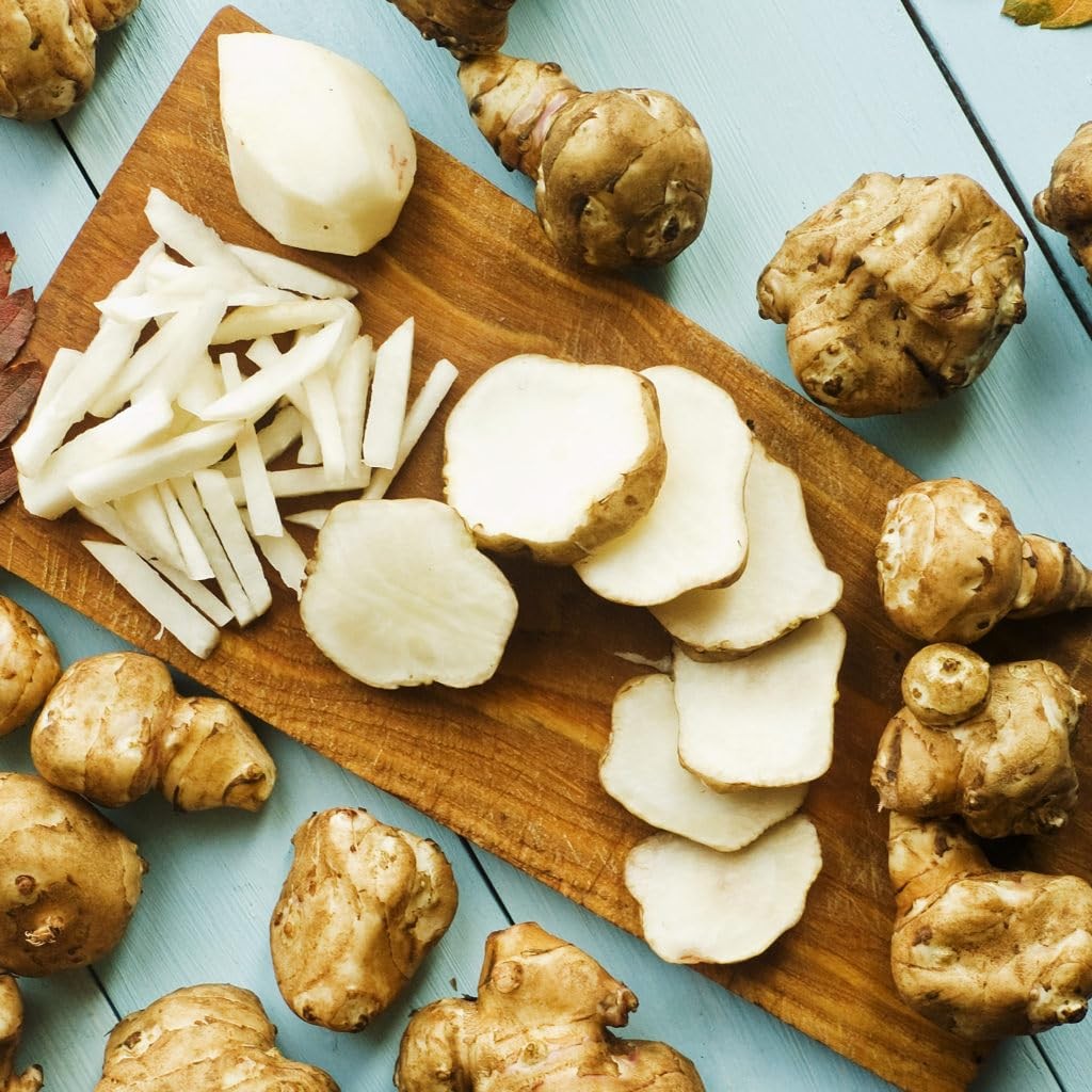 Jerusalem Artichokes set 5 Tuber Pack Raw Sunchokes food Brown