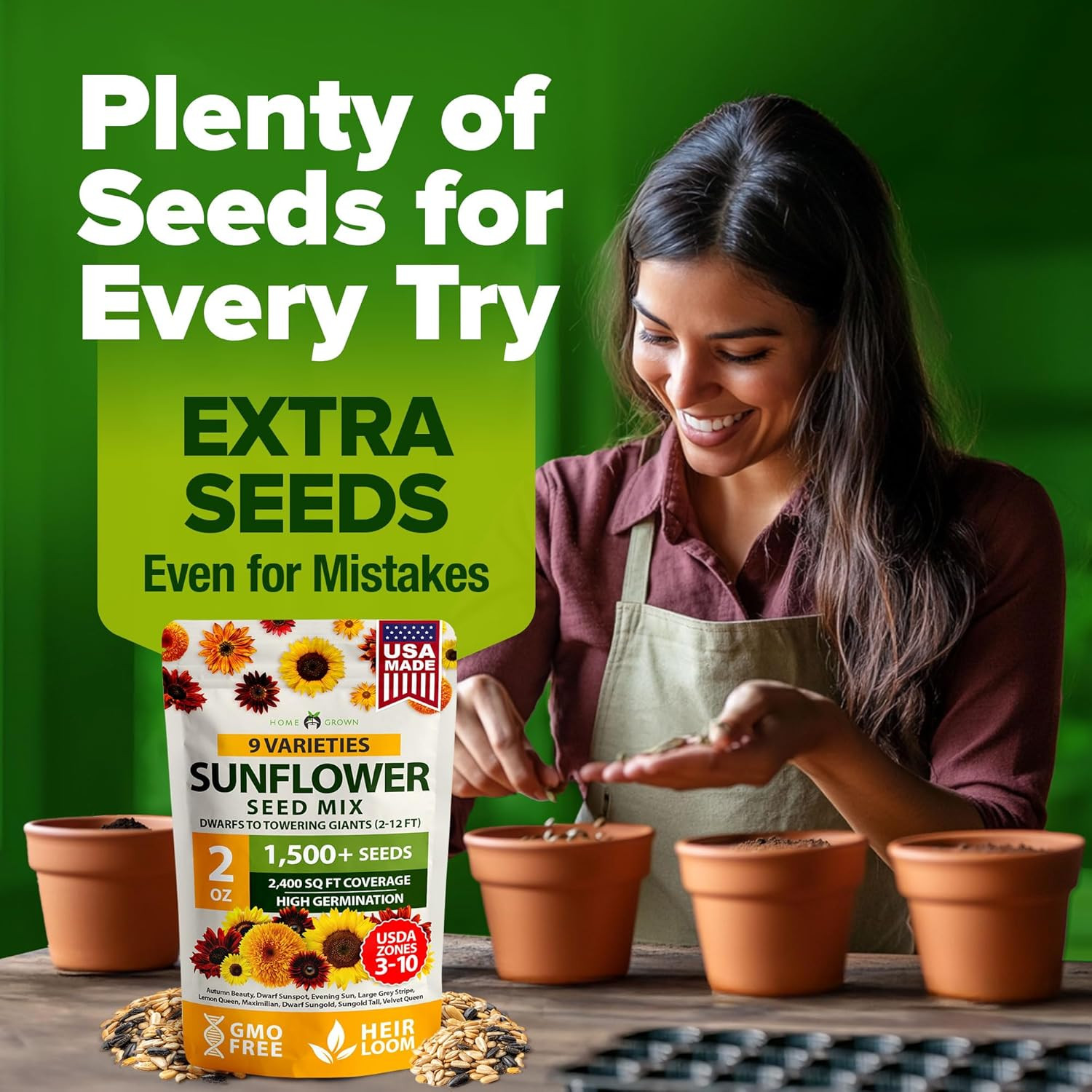 Sunflower Seeds Mix Pack 1,500+ 9 Colorful Varieties of Sun Flower Seeds to Plan