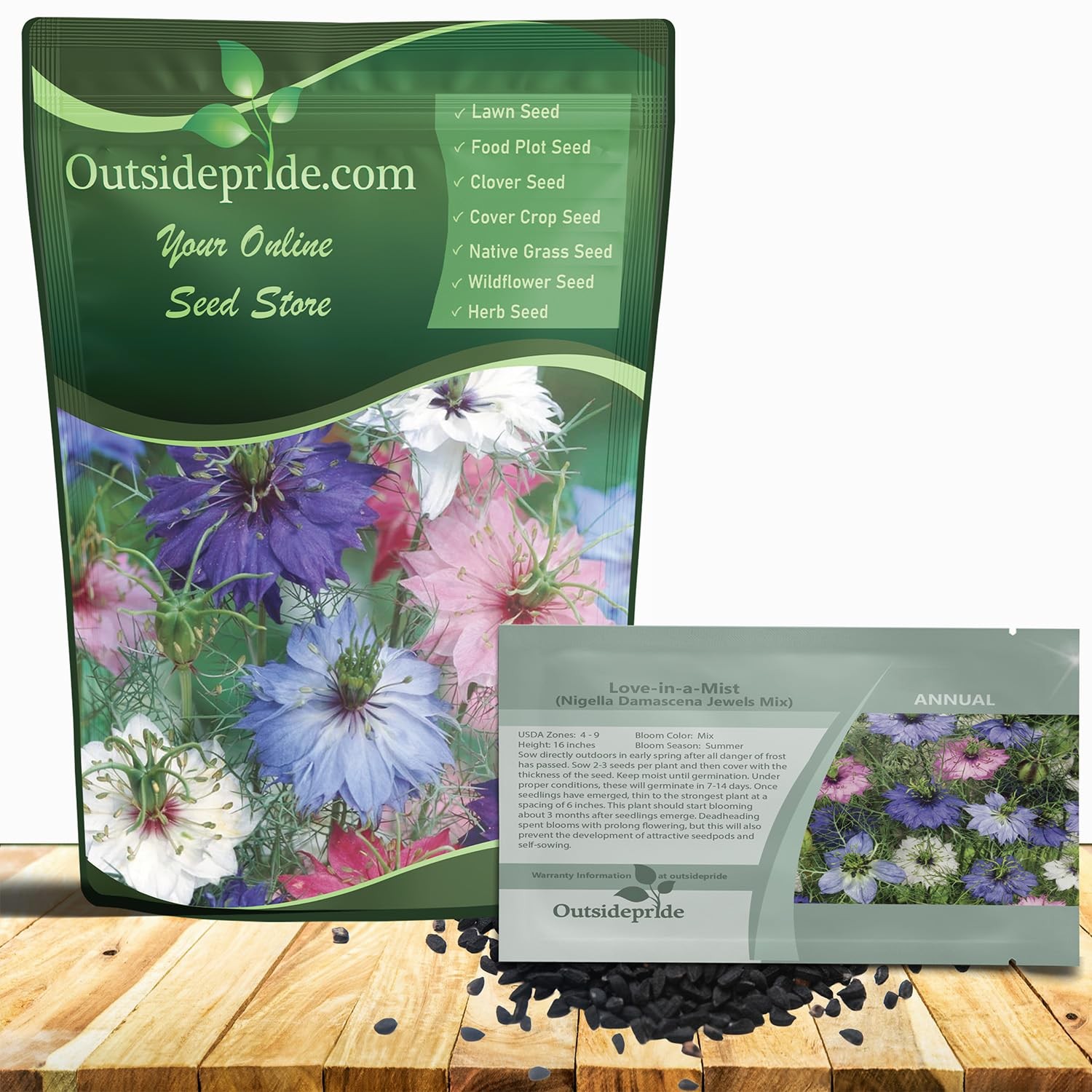Nigella Seeds Mix – 1000 Pcs Annual Flower Seeds for Vibrant Blooms and