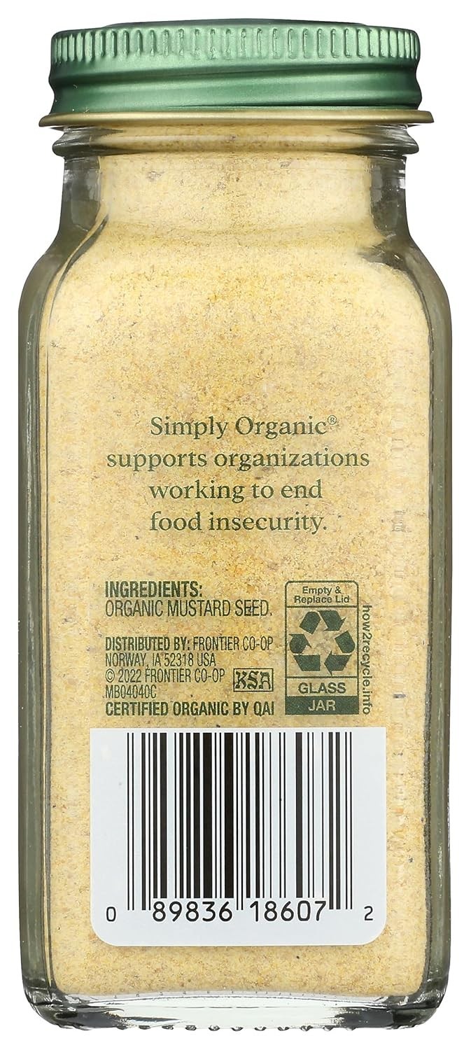 3.07 oz Organic Ground Mustard Seed – Perfect for Curries and Salad Dressings