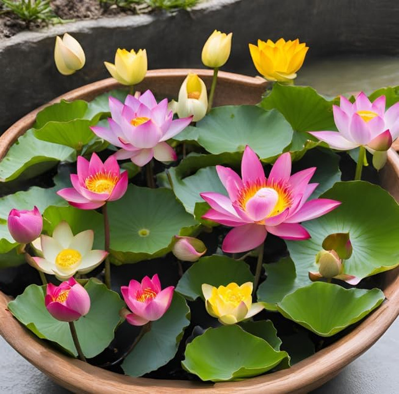 10 Sacred Lotus Seeds for Planting in Water Mixed Flower Color Pink Red White Ye