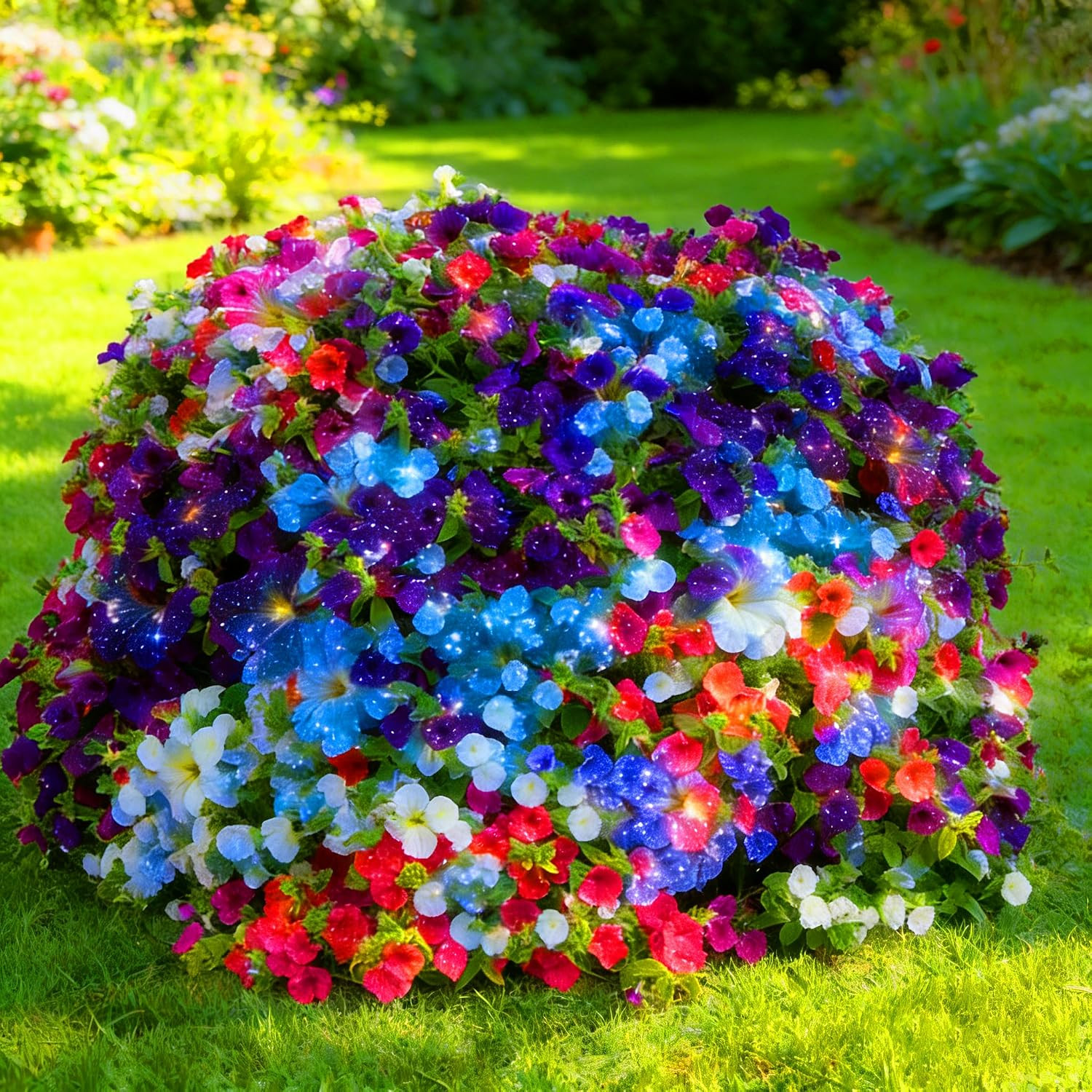 Climbing Petunia Seeds for Planting, 300Pcs Rare Perennial Wave Night Sky