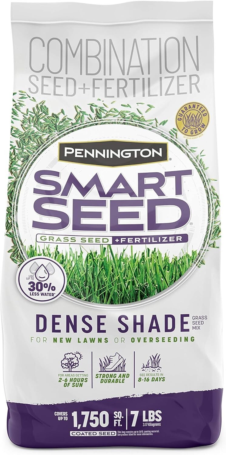 7 lb Smart Seed Dense Shade Mix – Disease & Traffic Resistant for Shady Yards