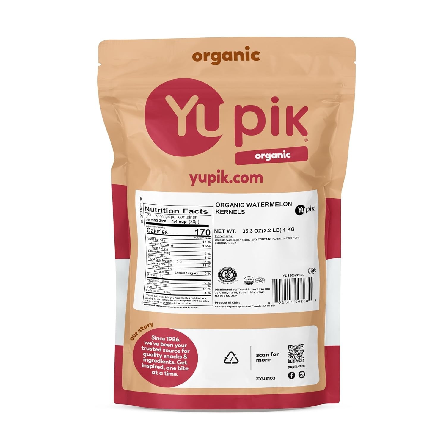 Organic Watermelon Kernels, Ideal for Baking, Snacking