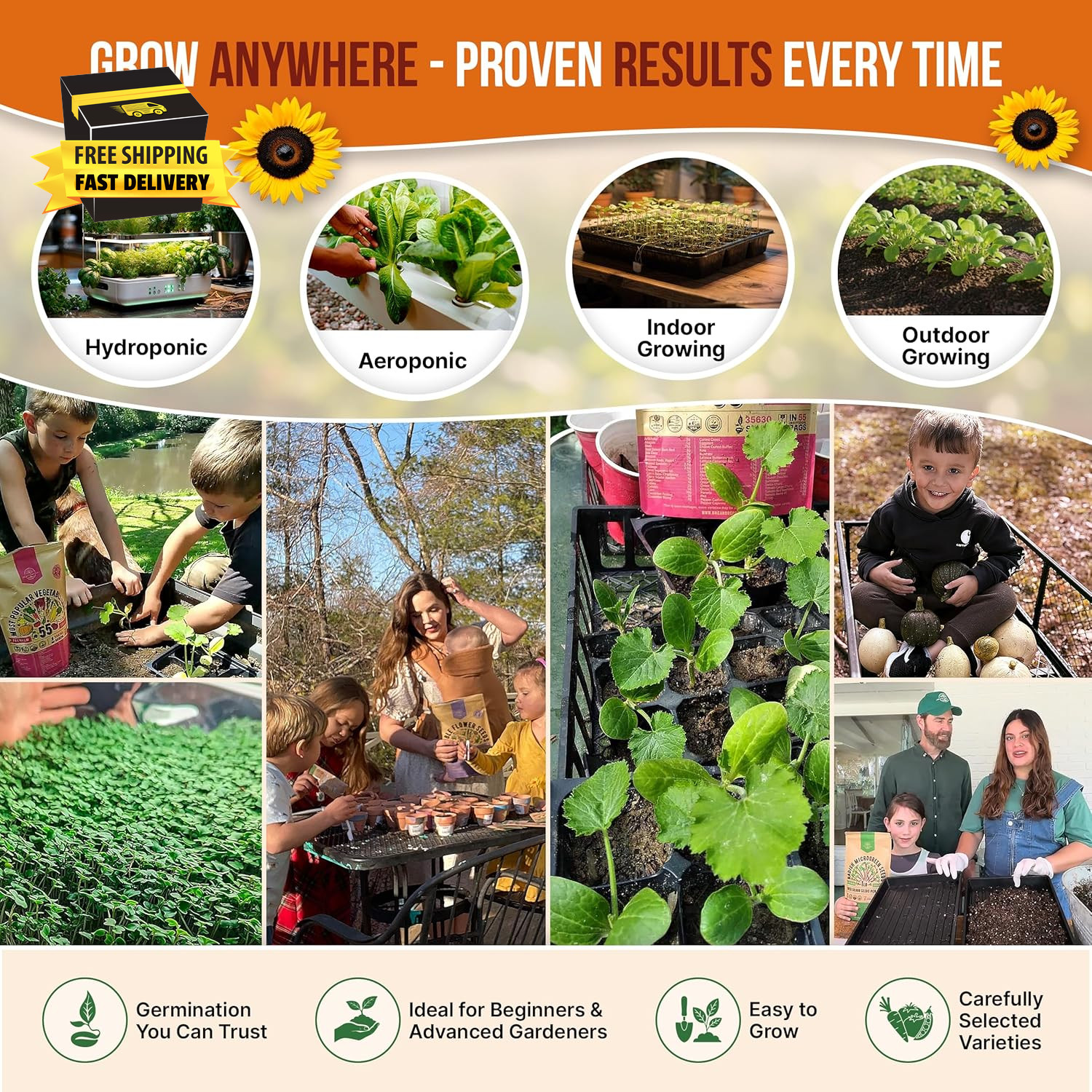25 Summer Vegetable & Fruit Seeds Variety Pack – 1,870+ Non-Gmo Heirloom Veggie