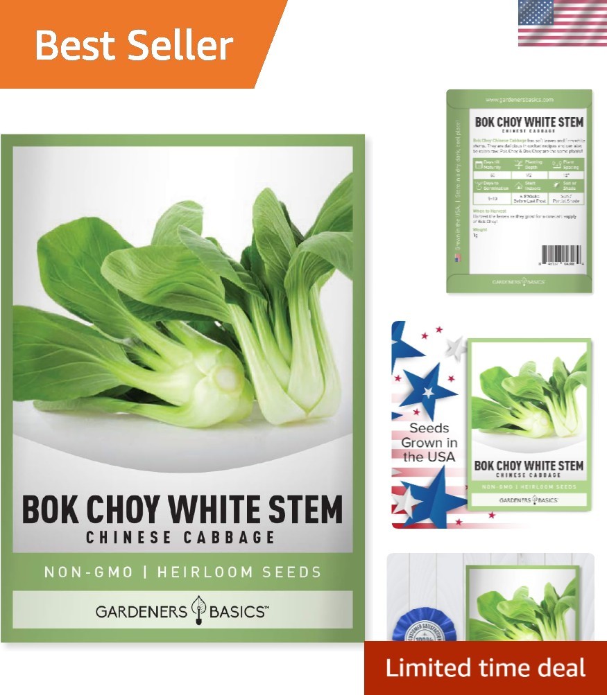 GMO-Free Bok Choy Seeds for Planting – Ideal for Spring and Summer Harvests