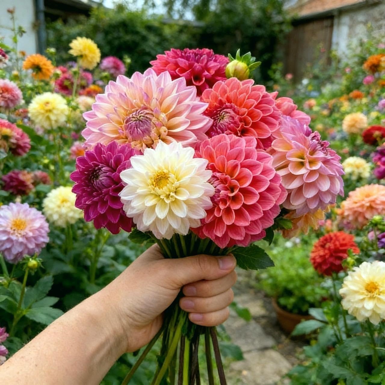 Carpet 400+ Mixed Dahlia Seeds for Planting, Colorful Perennial Heirloom Dahlia