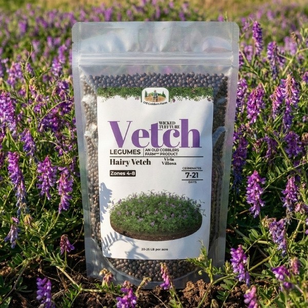 Old Cobblers Farm™ Wicked Tuff Turf Hairy Vetch Seeds – Cover Crop, Soil Builder