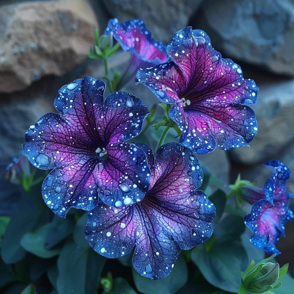 500 Starry Sky Petunia Seeds – Dreamy Variegated Multi-Color Blooms, Trailing…