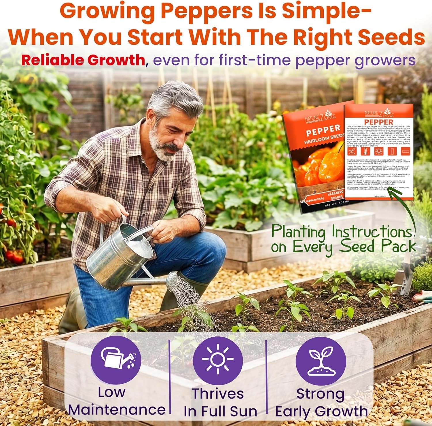 Hot Pepper Seeds for Planting, Cayenne, Hungarian Yellow, Jalapeno, Serrano, …