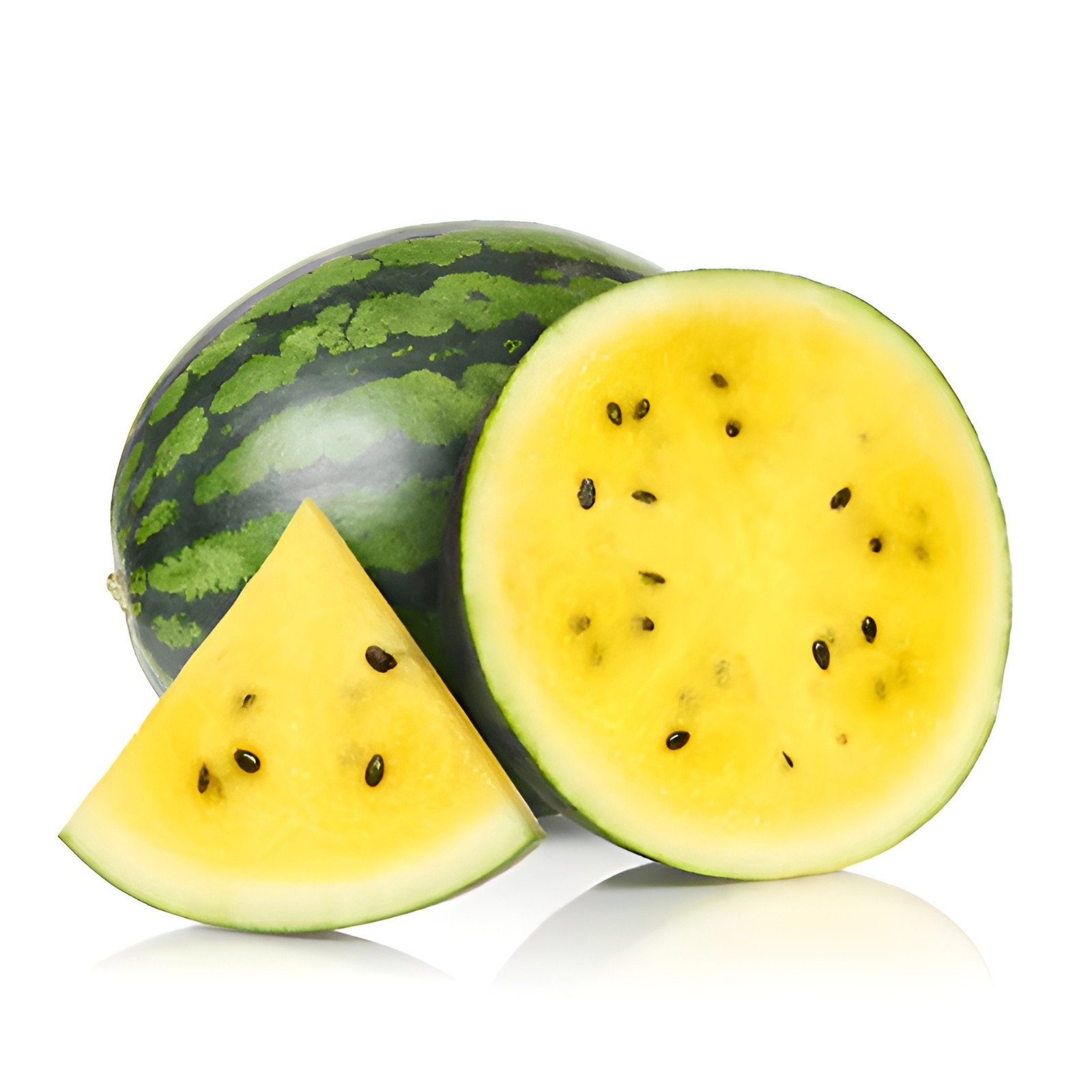 20 Heirloom Yellow Petite Watermelon Seeds – 4-7LB Super Sweet Mini Yellow Melon