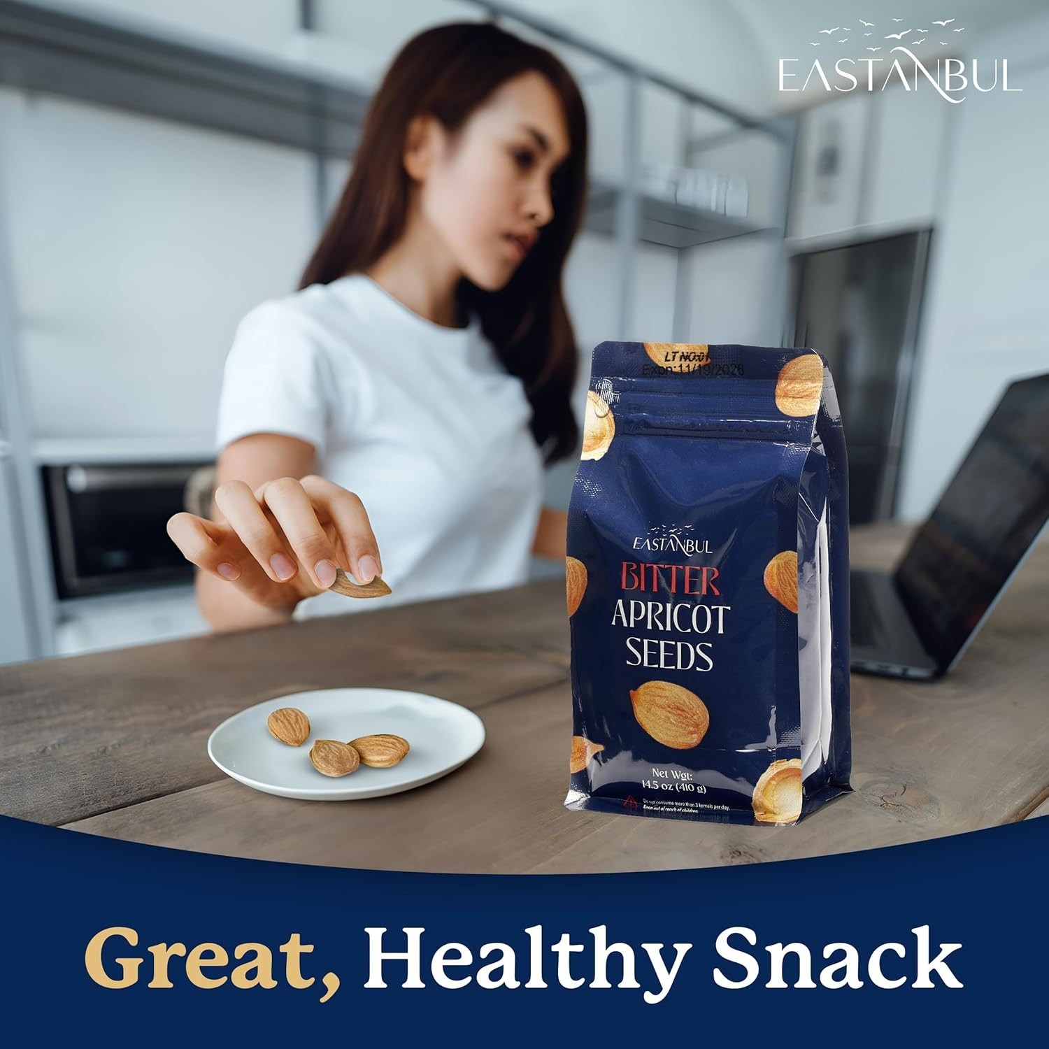 14.5oz Raw & Bitter Apricot Seeds – Natural Snack from Turkey