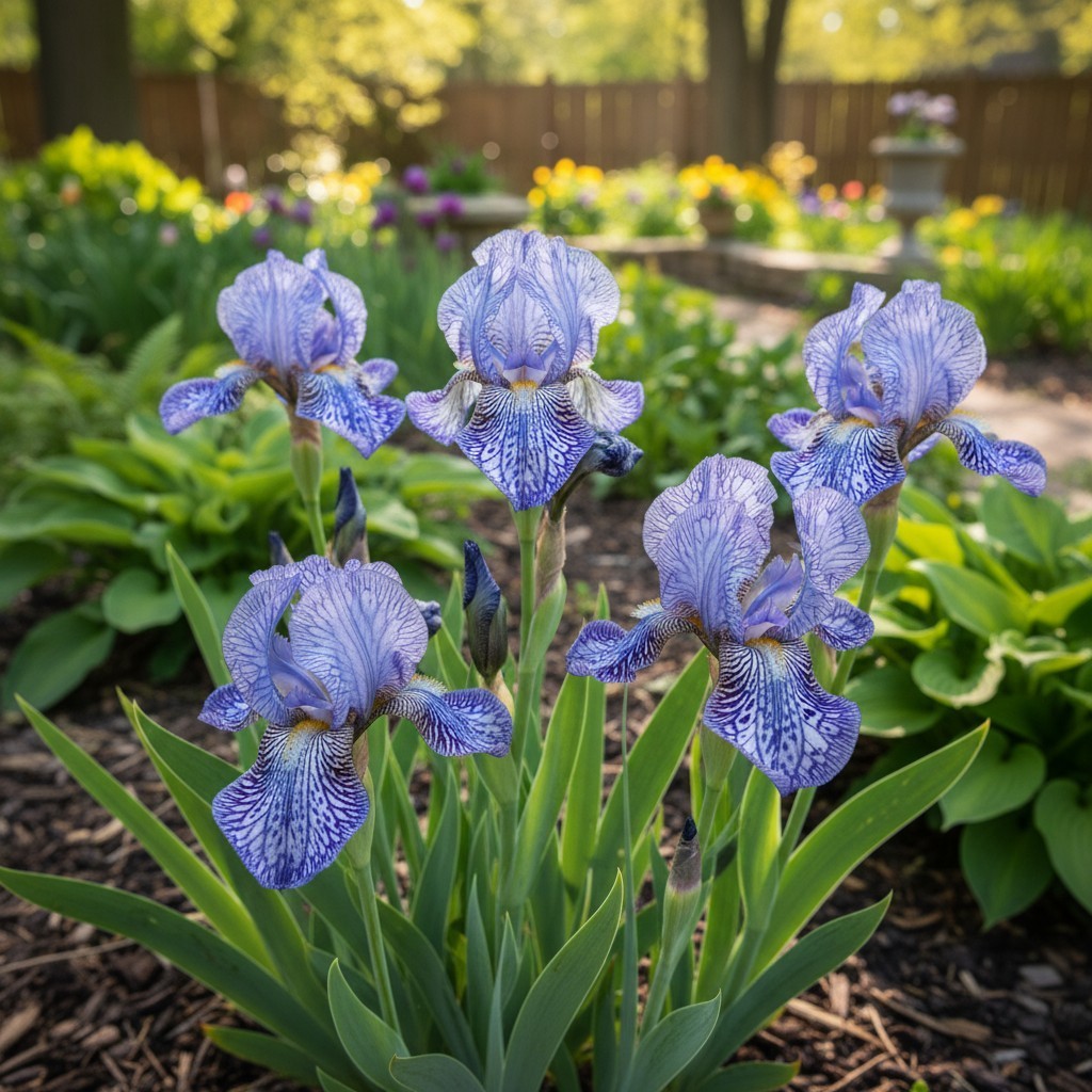 50 Blue-Veined Bearded Iris Seeds – Intricate Patterned Bloom
