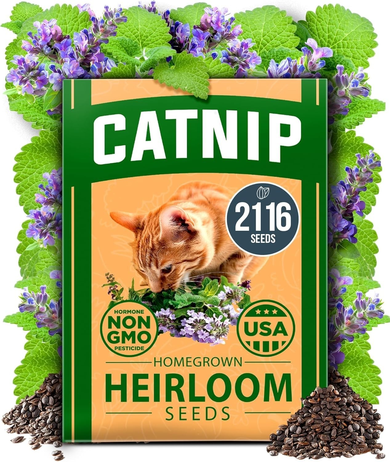 Pet-Friendly Catnip Seeds – 2116 Heirloom Seeds with Online Guide
