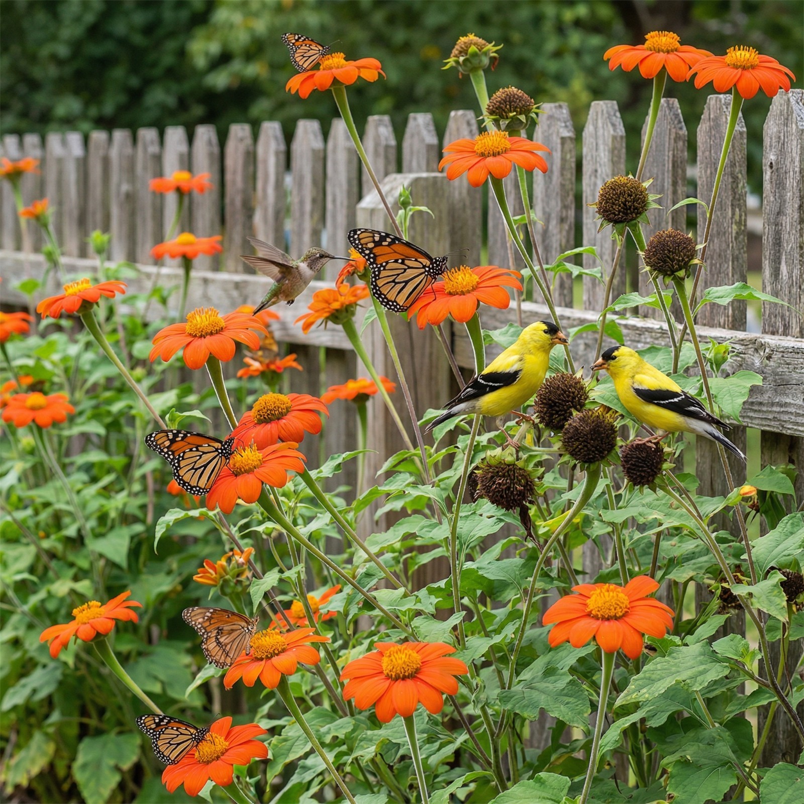 Landscaper’s Pack Sunflower MEXICAN TORCH Tall Honey Bees USA Non-GMO 500 Seeds!