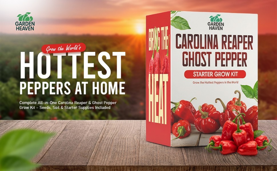 Carolina Reaper & Ghost Pepper Grow Kit – All in One Starter Grow Kit