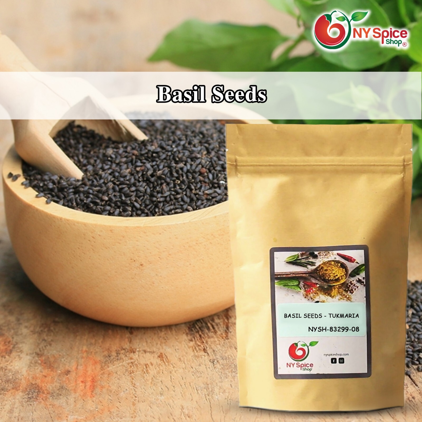 Basil Seeds Tukmaria Item Weight 8oz-3lb