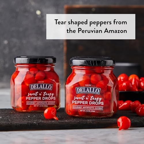 Sweet & Tangy Pepper Drops, Red Peruvian Mini Peppers in 4.3 Ounce (Pack of 1)