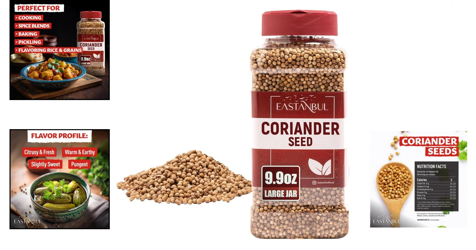 Natural Whole Coriander Seeds 9.9oz – Perfect for Canning & Culinary Adventures