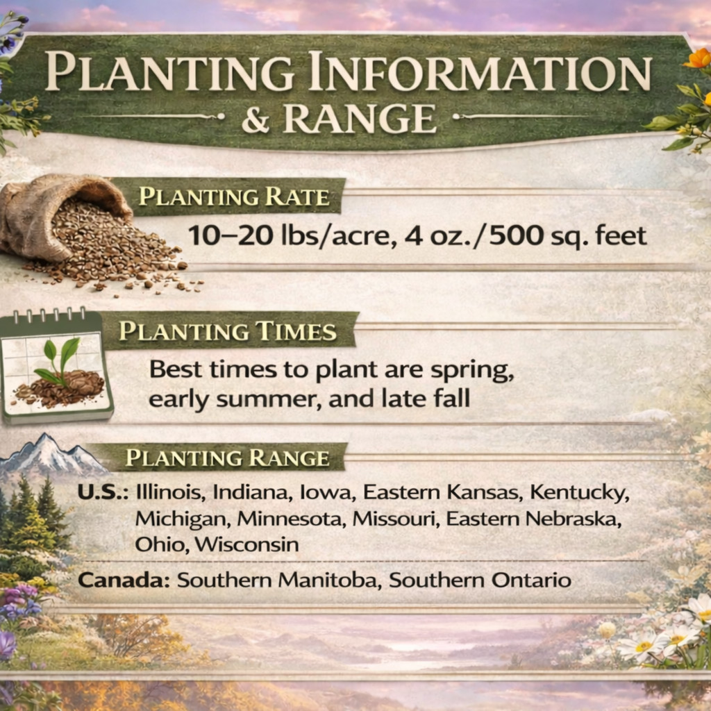 Minnesota Wildflower Seed Mix 1 lb Covers 2,000 Sq Ft Pollinator Garden Seeds