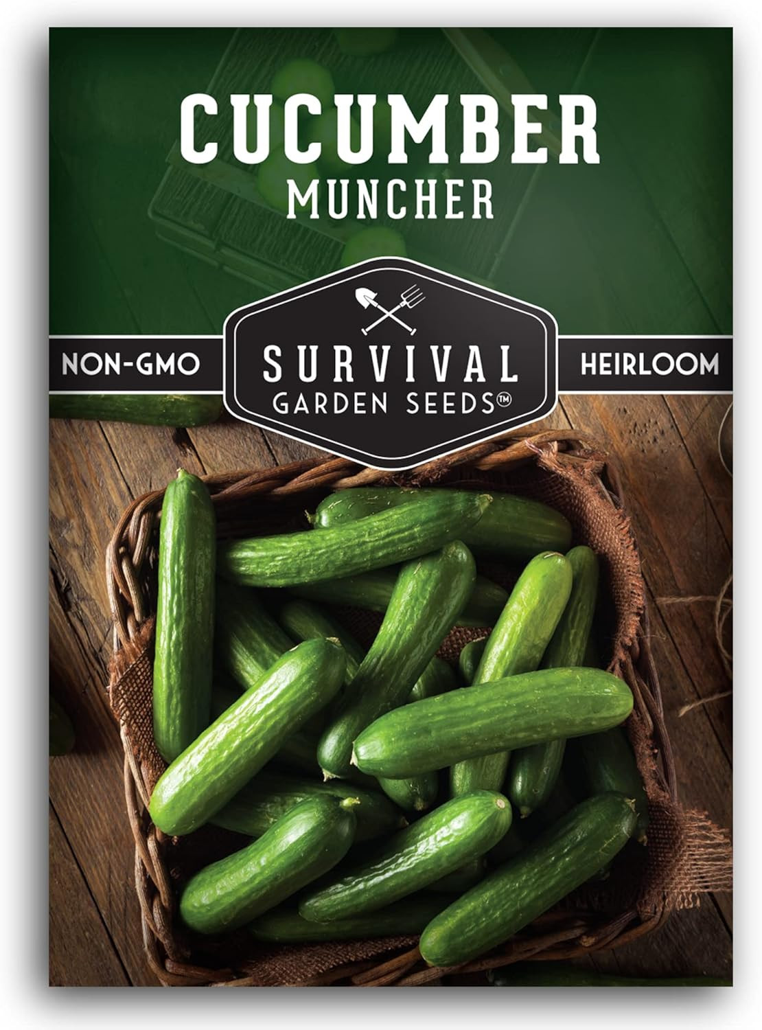 Muncher Cucumber Seeds for Planting | Burpless Variety with Smooth Skin for Snac