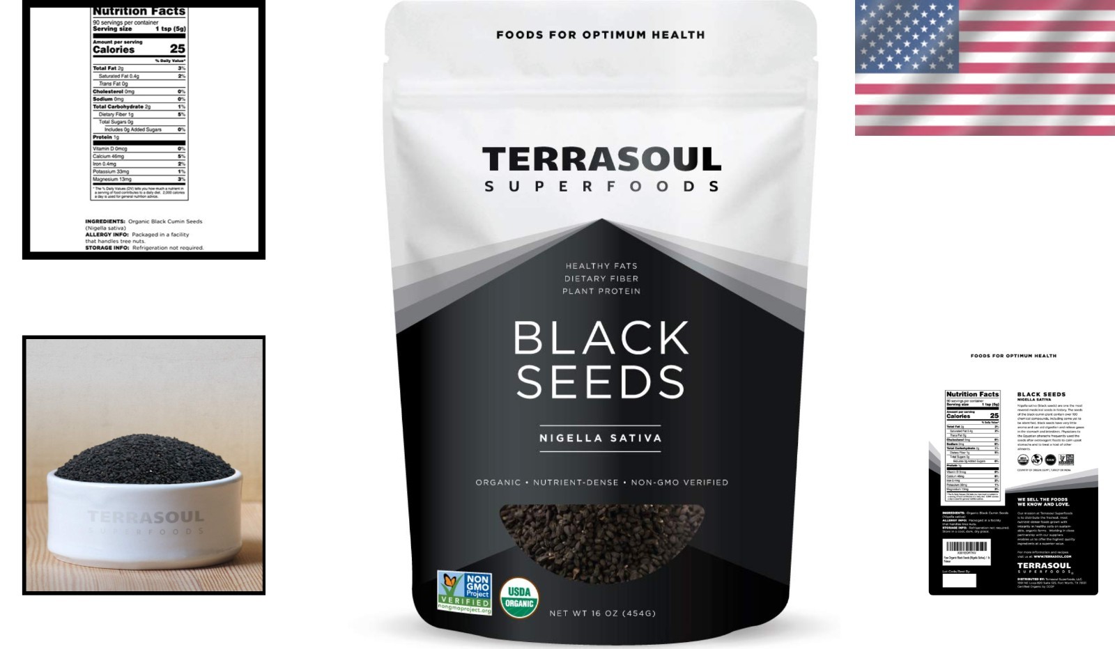 Earth Kosher Black Cumin Seeds, 1 lb