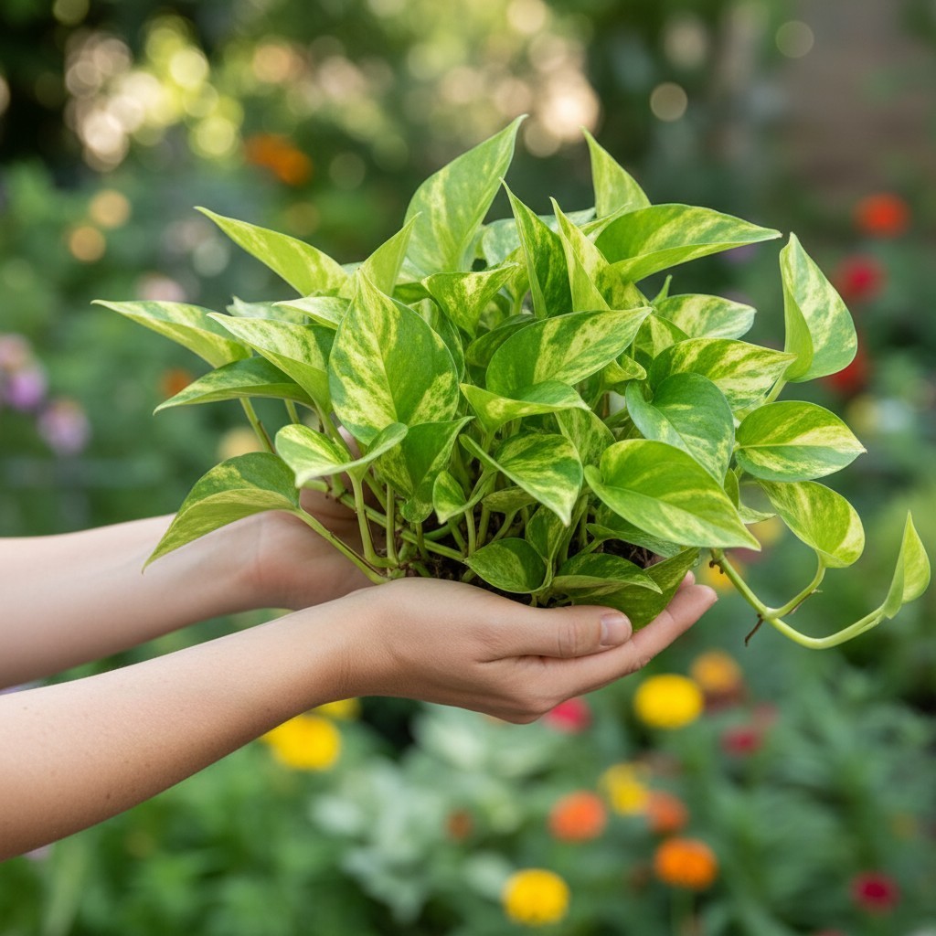 3 Rooted Pothos Live Plant Cuttings – Easy Care Indoor Houseplants