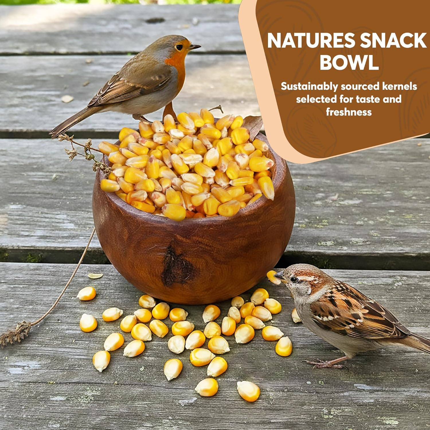 Whole Corn 10 LB– Premium Bird Seed & Wildlife Feed for Ducks, Deer, Squirrels,