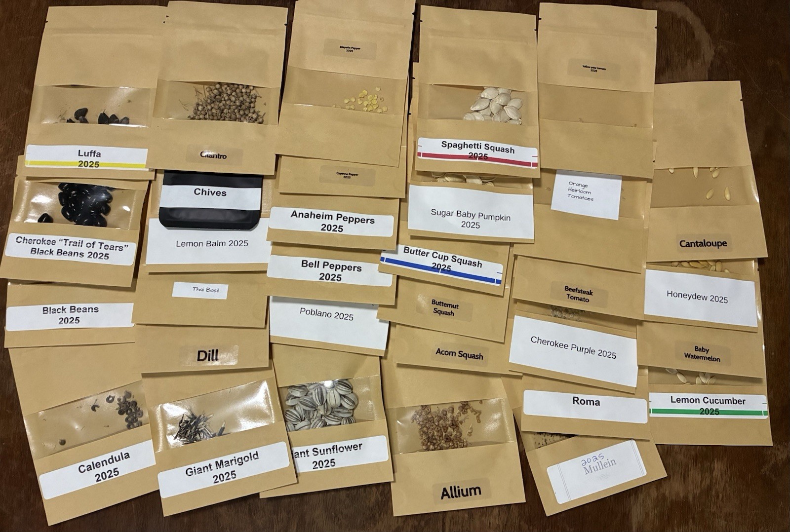Non-GMO Self Harvested Seeds Bundle of 32 No Spray! See Details! Free Shipping!