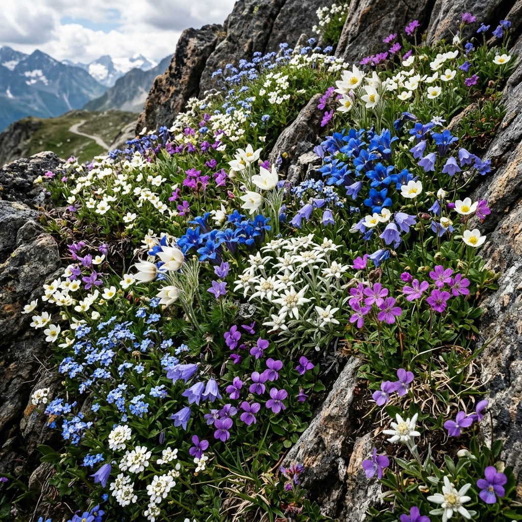 500 Majestic Mountain Alpine Wildflower Mix Seeds for Planting -Premium Heirloom