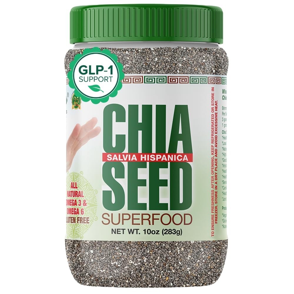 10 oz , Non-GMO Chia Seeds – Fiber-Rich Superfood for Smoothies & Baking