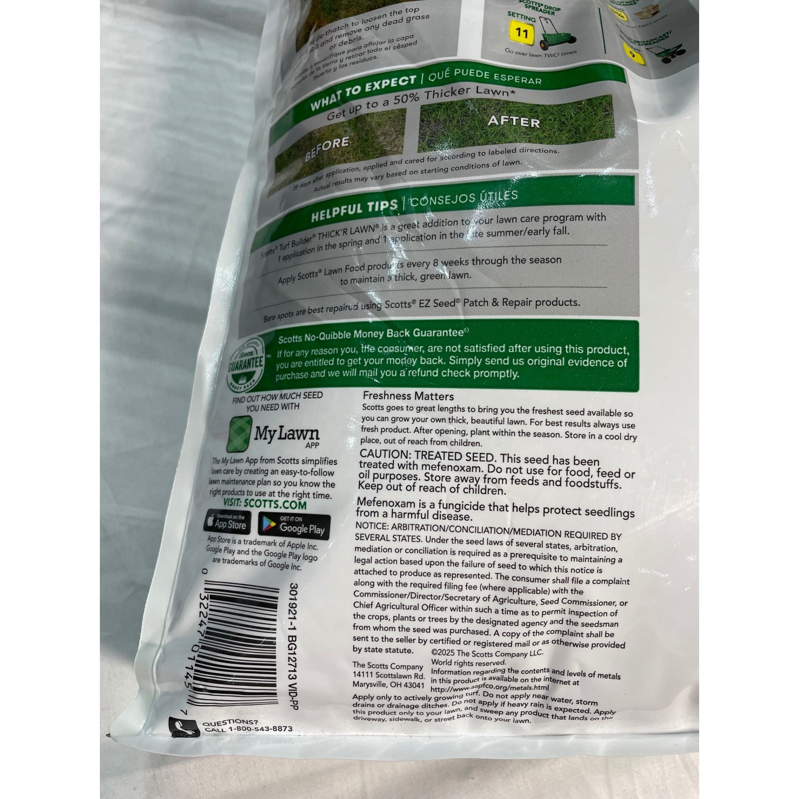 Scotts Turf Builder Thick’R Lawn Sun & Shade 3-in-1 Seed Fertilizer 10 lb Bag