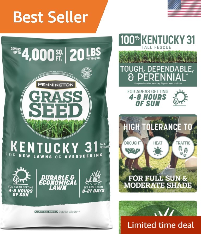 Fast Germinating Kentucky 31 Fescue Grass Seed 20 lb – Perfect for Any Lawn