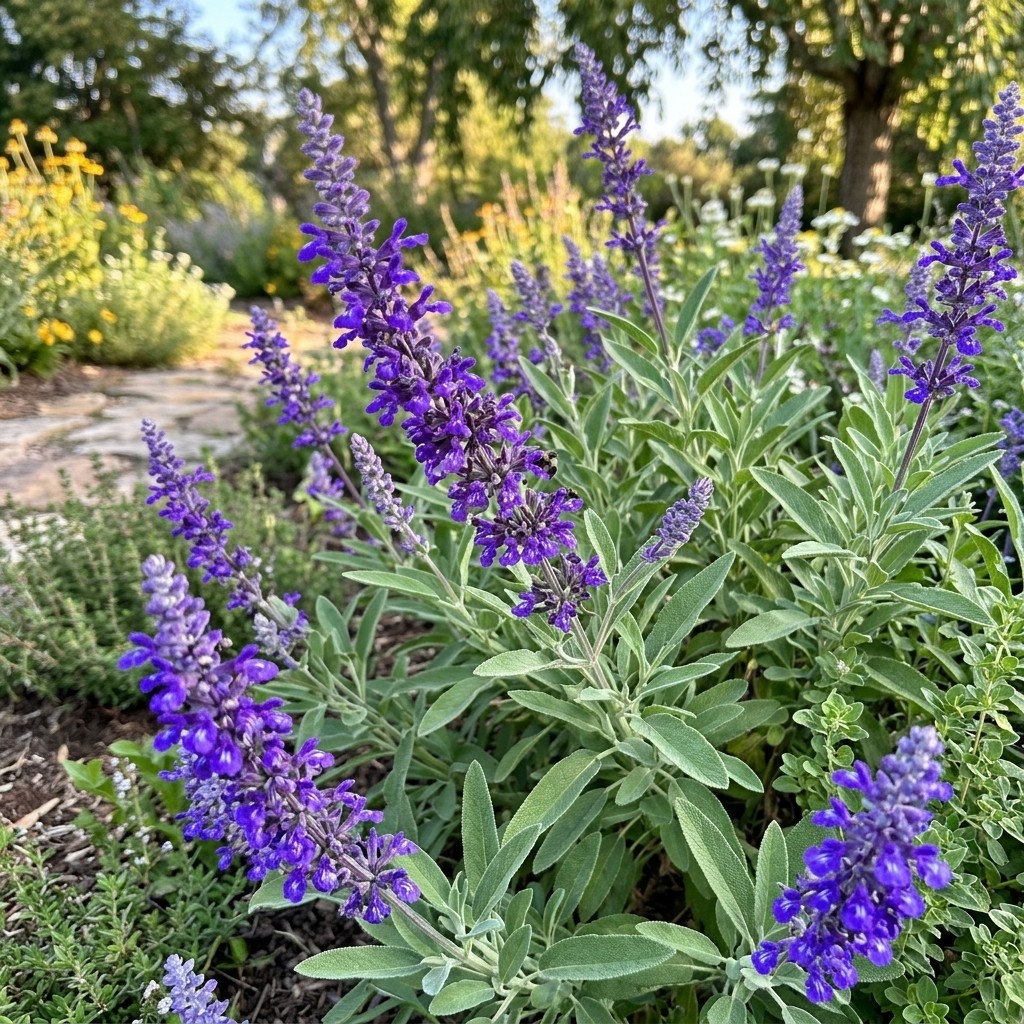 350 Pcs Garden Sage Seeds Ornamental Perennial Herb for Flower Yard Greening