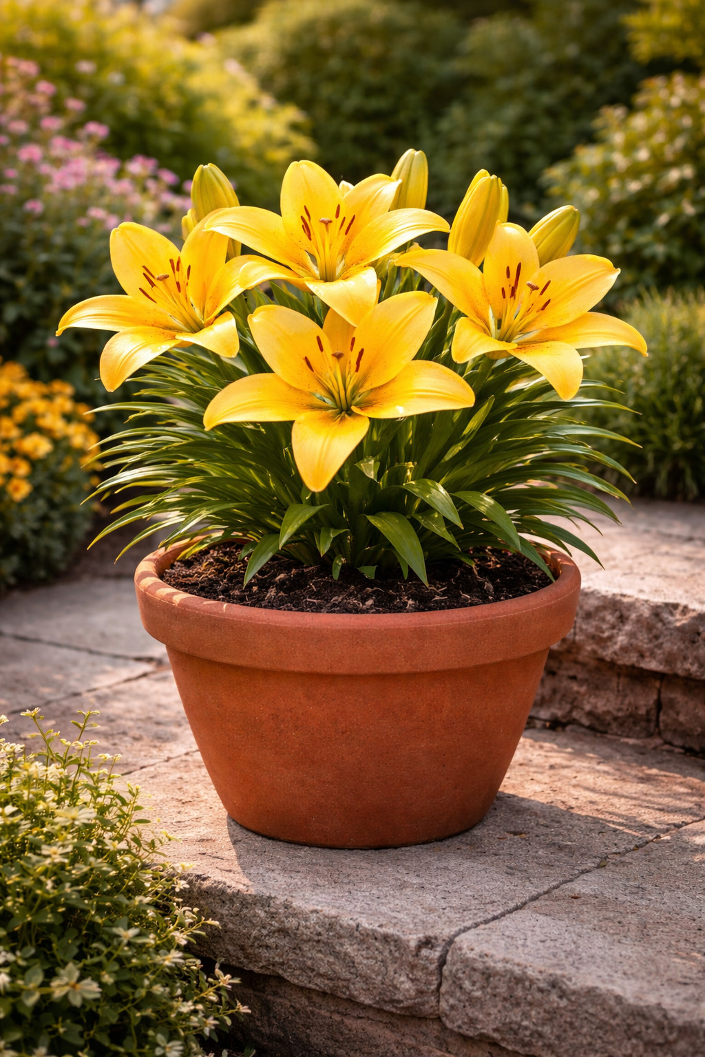 Yellow Diamond Lily Bulbs for Planting – Perennial Lilium Bulbs (5 Bulbs)