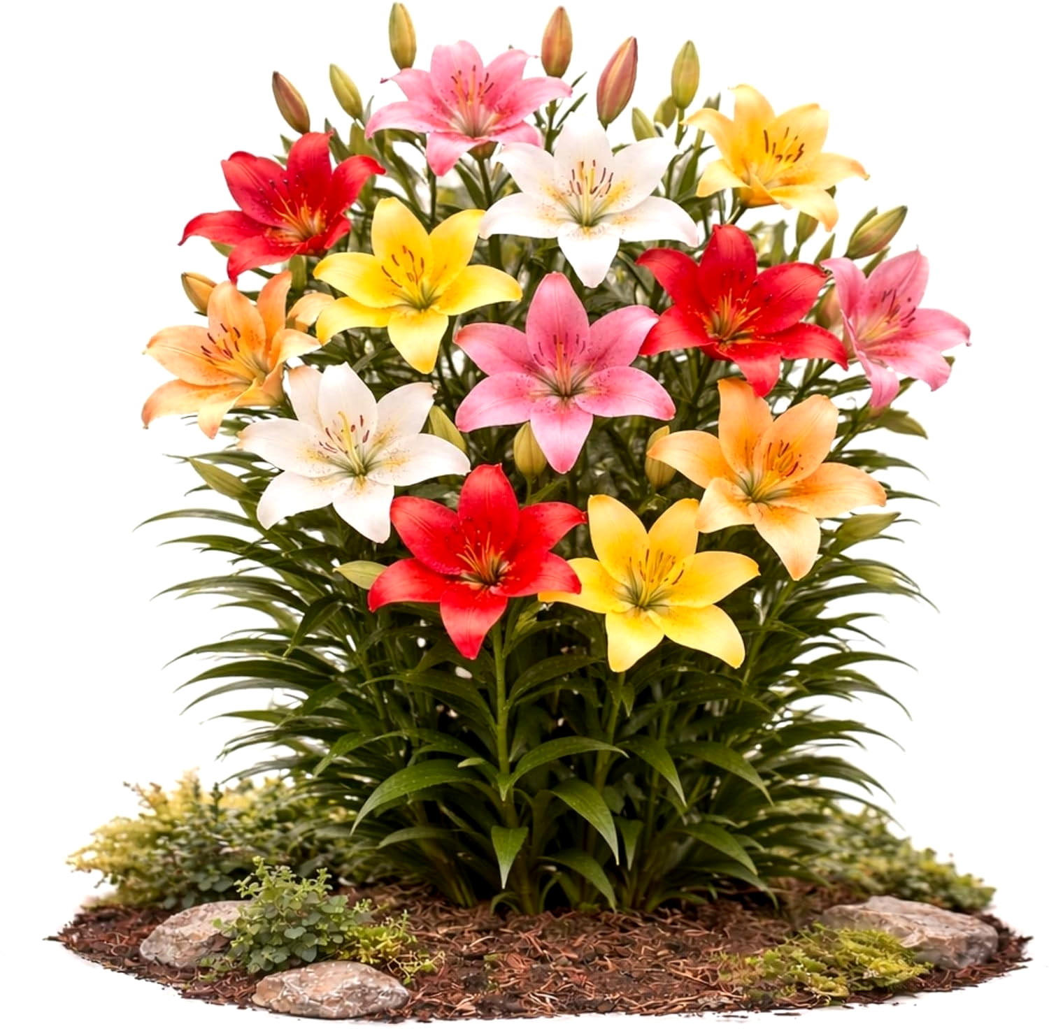 Lily Flower Bulbs 4 Asiatic Color Mix Lilies Garden Flowers Ready to Plant