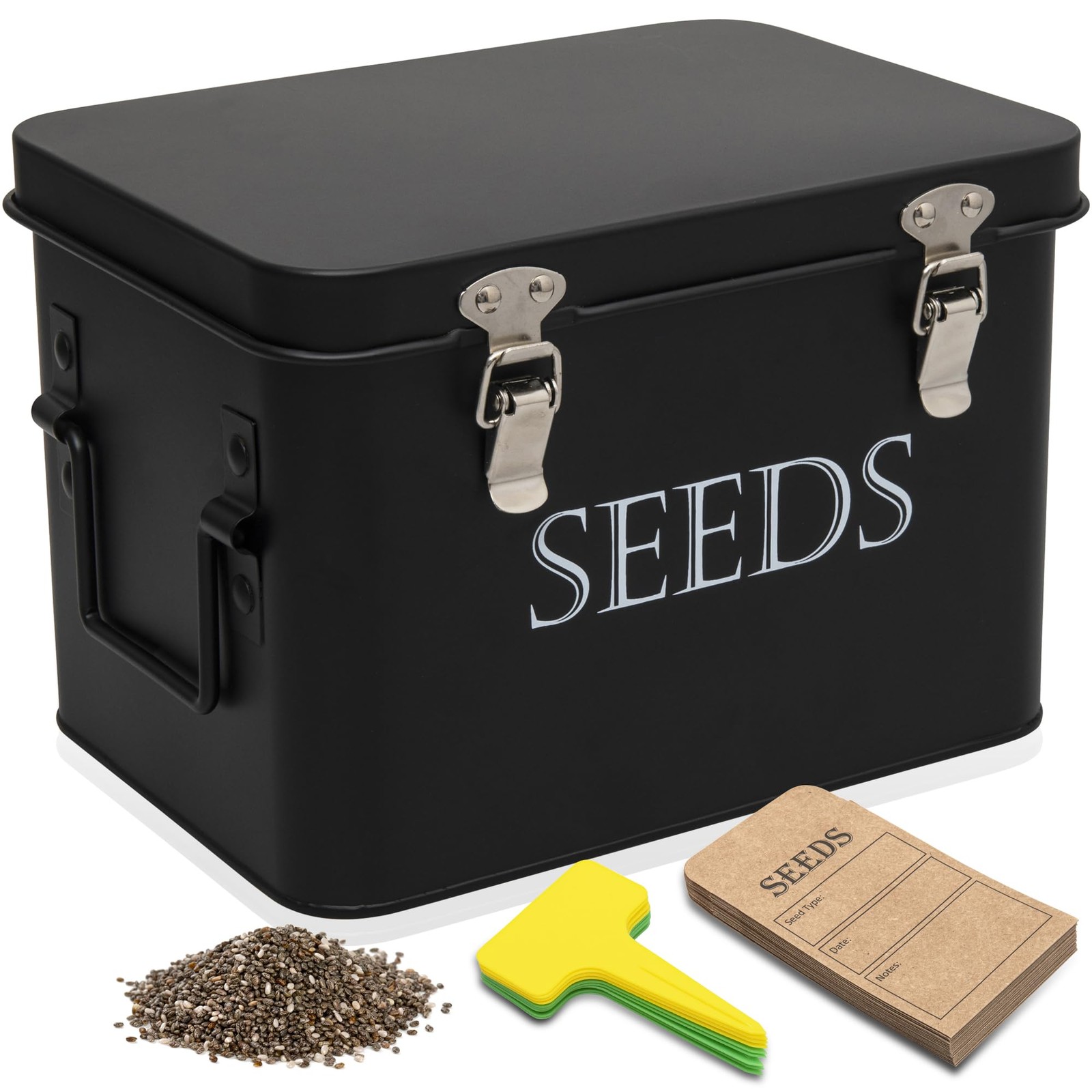 Garden Seed Storage Box with Dividers Seeds Packet Organizer Case for Gardeni…