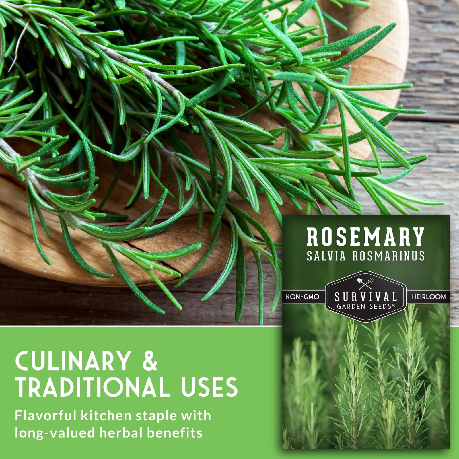 Rosemary Seeds for Planting – Heirloom Rosemary Herb Salvia rosmarinus for In…