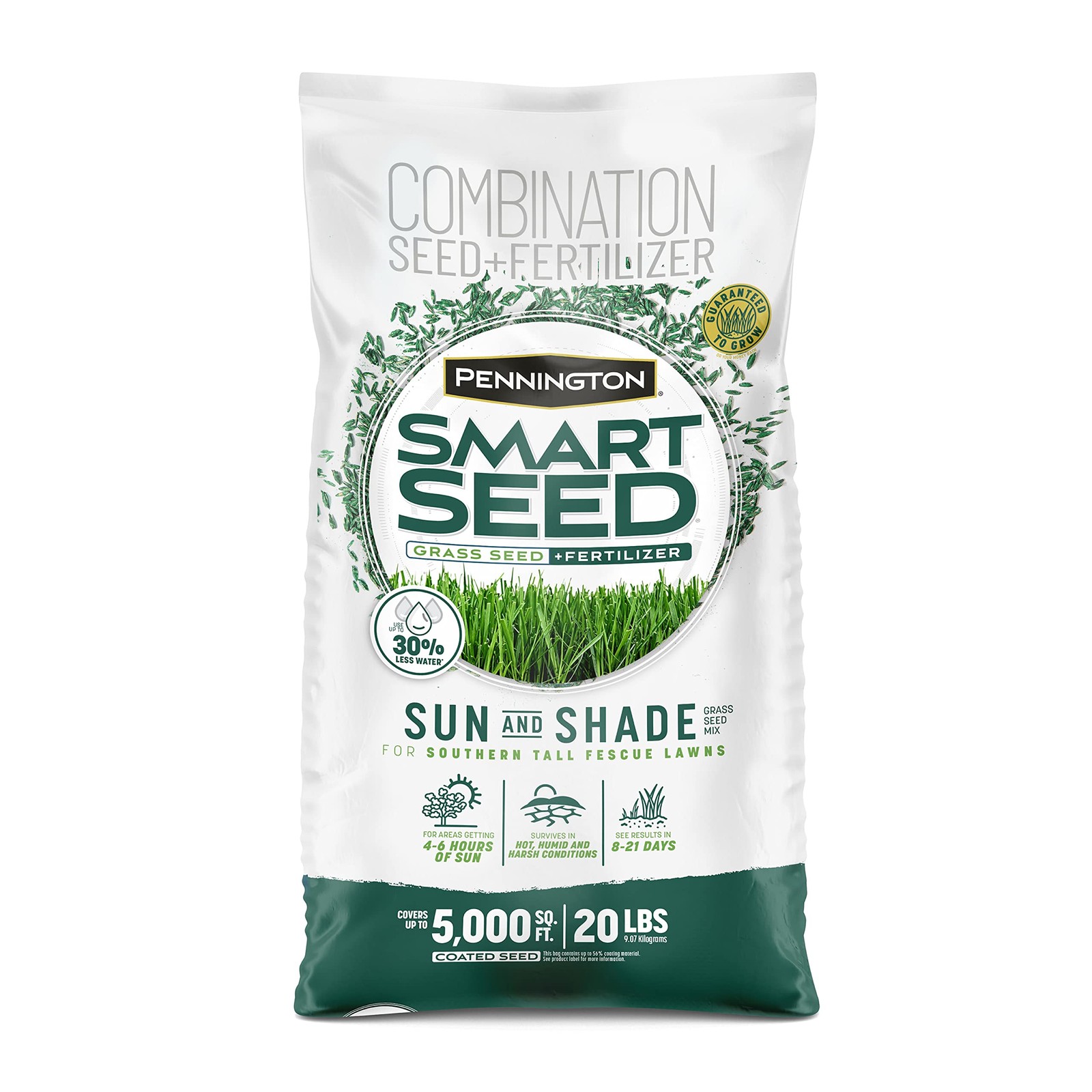 Pennington Smart Sun and Shade Tall Fescue Grass Mix for Southern Lawns 20 lb