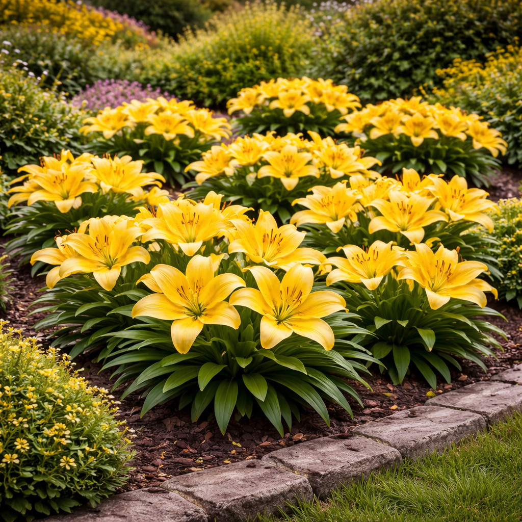 Yellow Diamond Lily Bulbs for Planting – Perennial Lilium Bulbs (5 Bulbs)