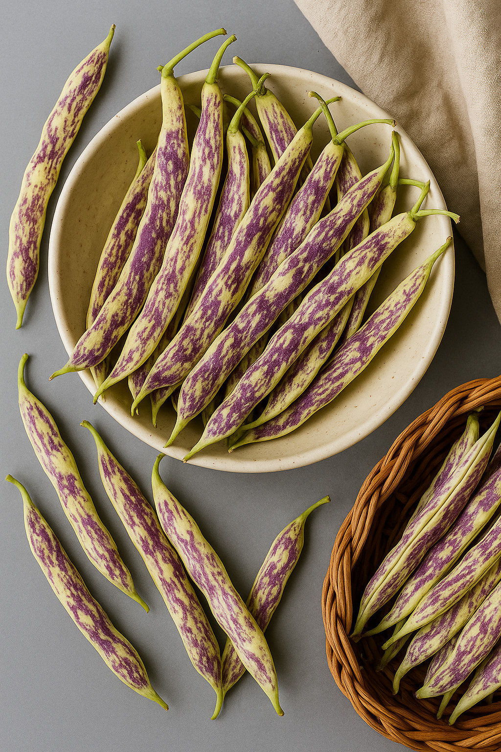 Dragon’s Tongue Wax Bean Seeds – Heirloom Non-GMO Bush Bean Variety 25 Seeds