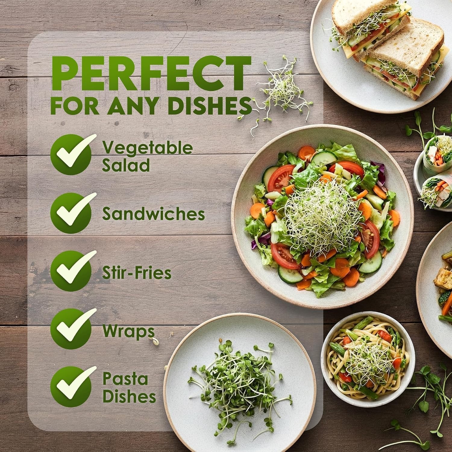 Fresh Organic Alfalfa Seeds – 16oz Non-GMO Sprouting Seeds for Healthy Meals
